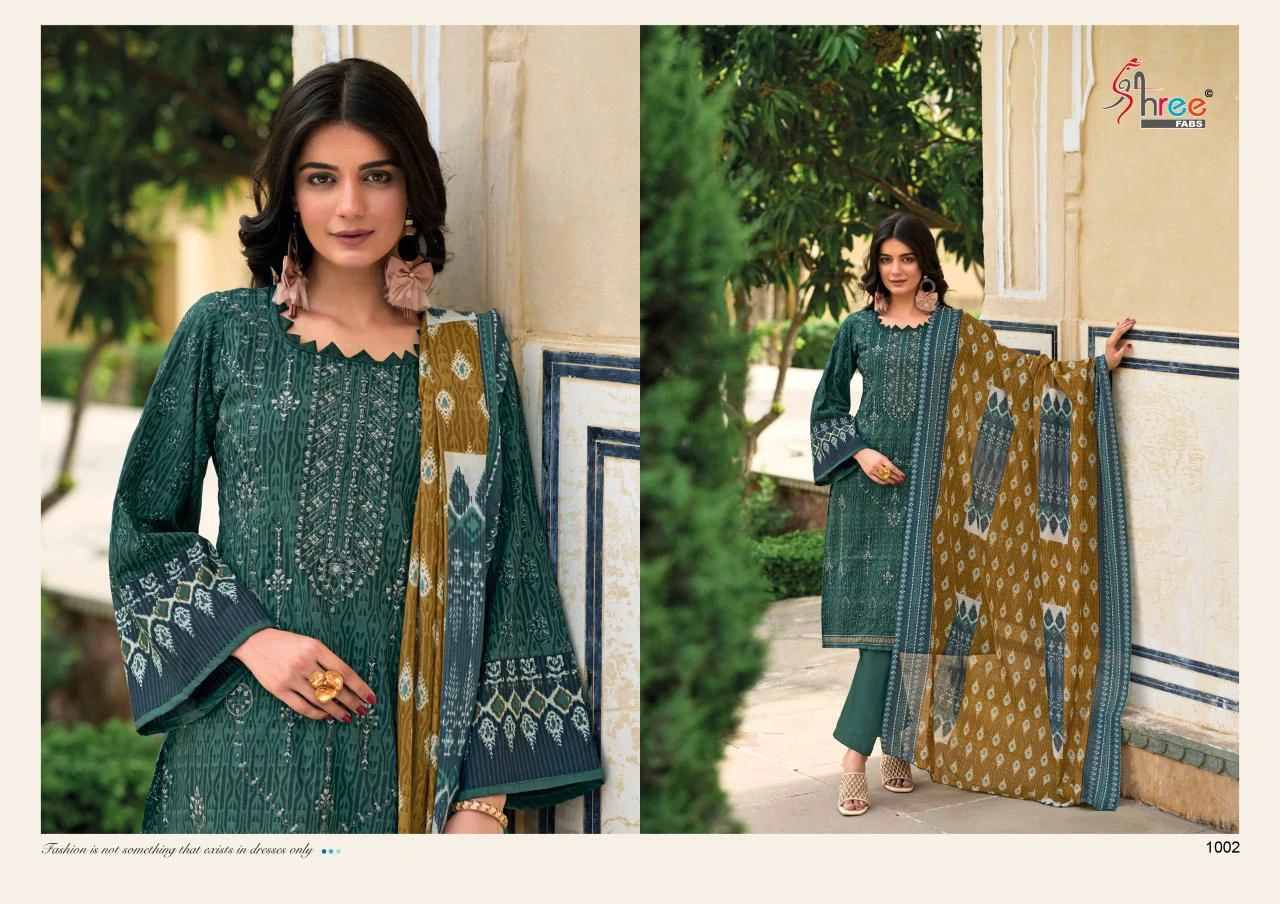 Shree Fab Riwaz Pure Cotton Wholesale Pakistani Salwar Suit Catalog — Wholesale Salwar Suits, Shree Fabs wholesale from Surat - Gallery Image 3